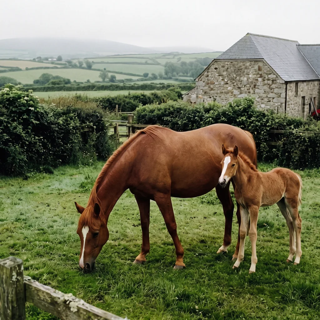 Élevage de chevaux au Centre équestre du Treuil, Saint-Hilaire-Bonneval