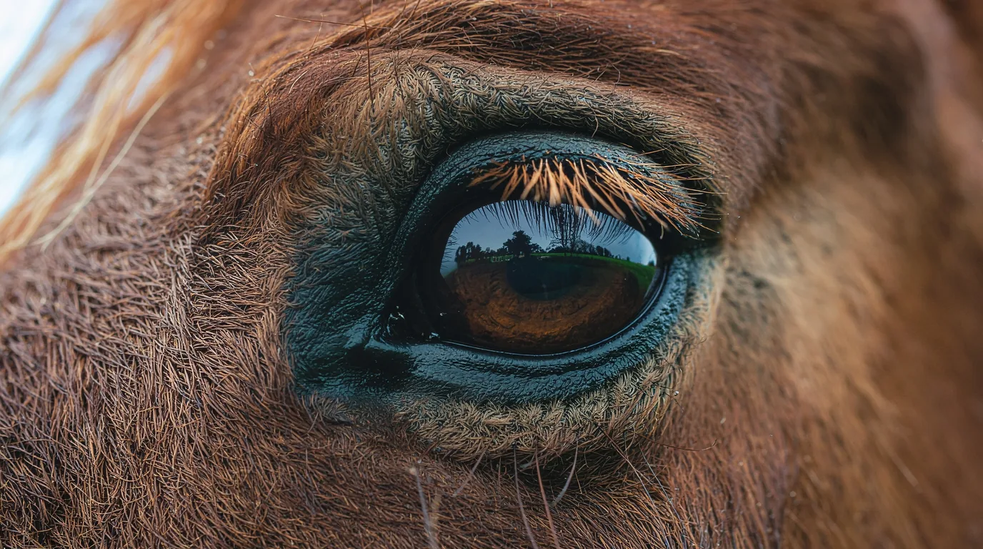 Un regard de cheval au Centre équestre du Treuil, Saint-Hilaire-Bonneval